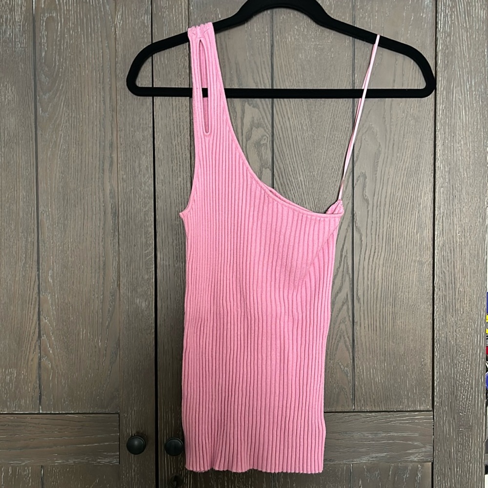 NWT: SANCTUARY One Shoulder Ribbed Top in Pink 💕